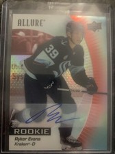 Ryker Evans  2023-24allure Hockey Red Rainbow Auto