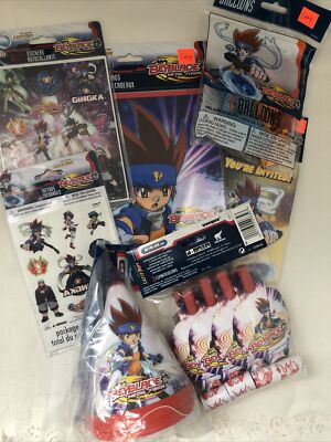 Beyblade Blowouts, Lootbags, Hats, Balloons, Stickers, Tattoos, Invitations