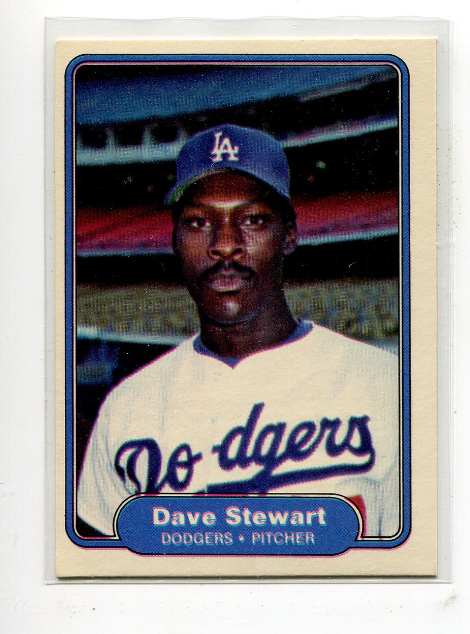1982 Fleer #24 Dave Stewart Los Angeles Dodgers Rookie