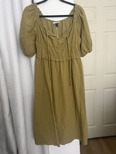 NWT Universal Thread Women Small Dress Midi Cottage Puff Short Sleeve Pockets