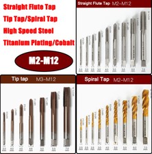 HSS Machine Thread Tap M2-M12 Self-tapping Tap Straight/Spiral Slot Thread Drill