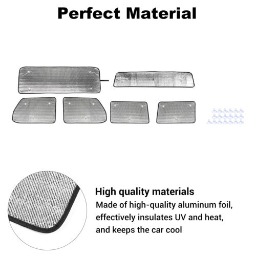 Kit protector de visera térmica para parabrisas ventana para Jeep Gladiator JT 4 puertas 18+ - Imagen 8 de 8