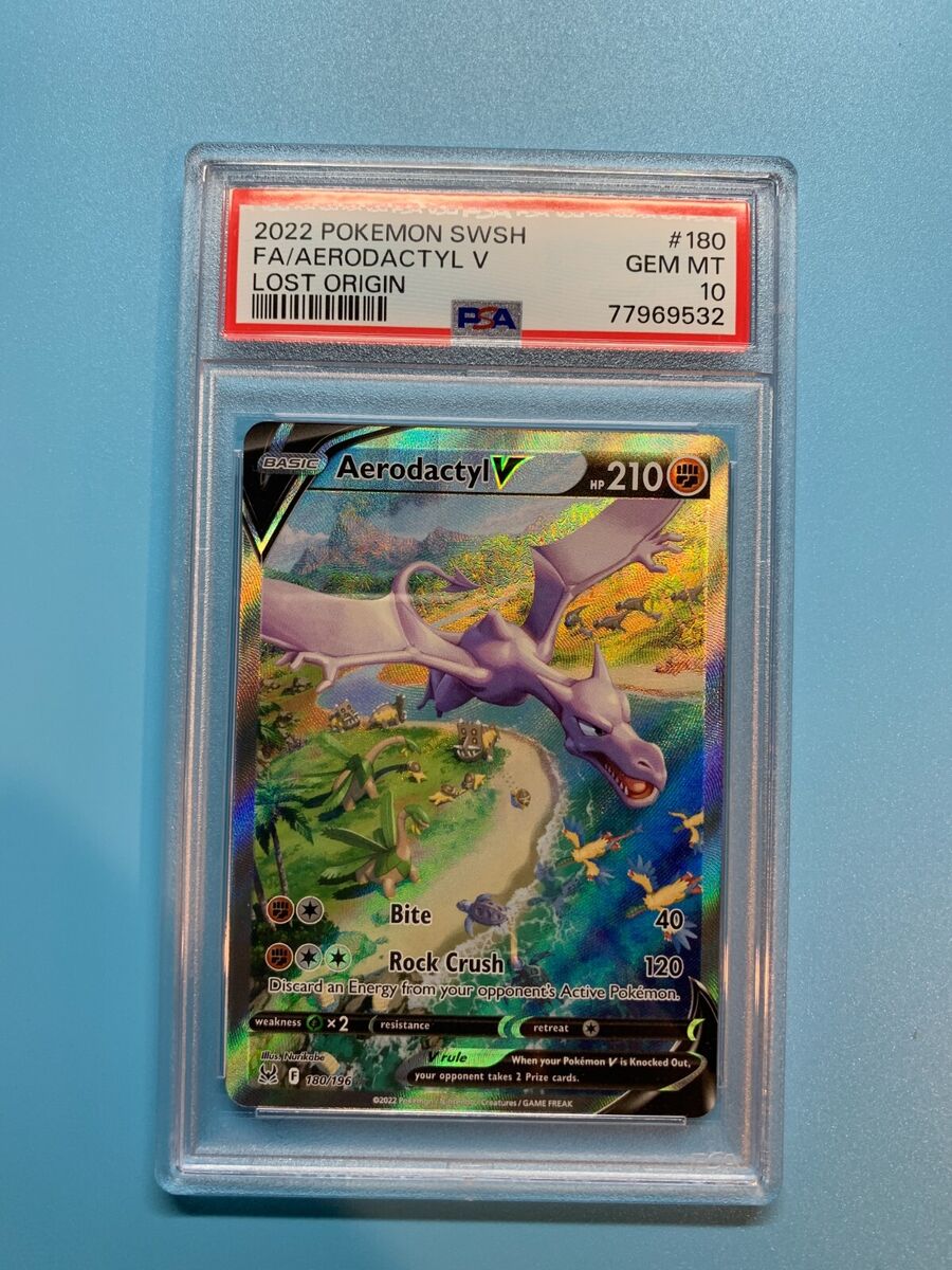  Pokemon - Aerodactyl V - 180/196 Lost Origin Full