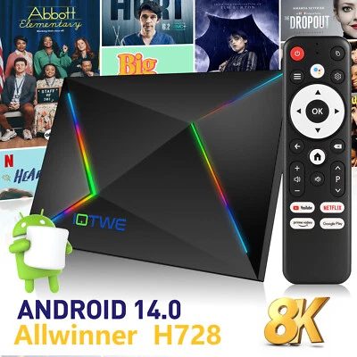 Android14 Smart TV BOX WIFI6 8K 128/64/32GB Netzwerk Media Player Octa Core 2025 - Bild 1 von 4