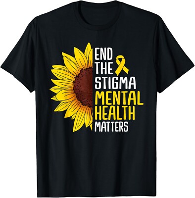 End The Stigma Mental Health Matters Mental Awareness Gift Unisex T-Shirt