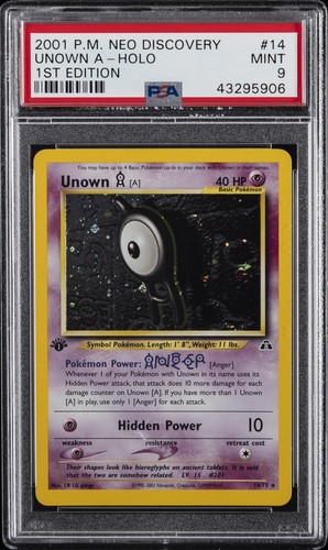Unown [A] (1st Edition) graded PSA 9 for sale on eBay