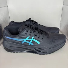 ASICS Gel Resolution 10 Clay Night Energy Black Blue Men's Shoes Size 11.5 US