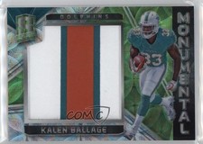 2018 Spectra Monumental Memorabilia Neon Green Prizm 30/50 Kalen Ballage 11h6