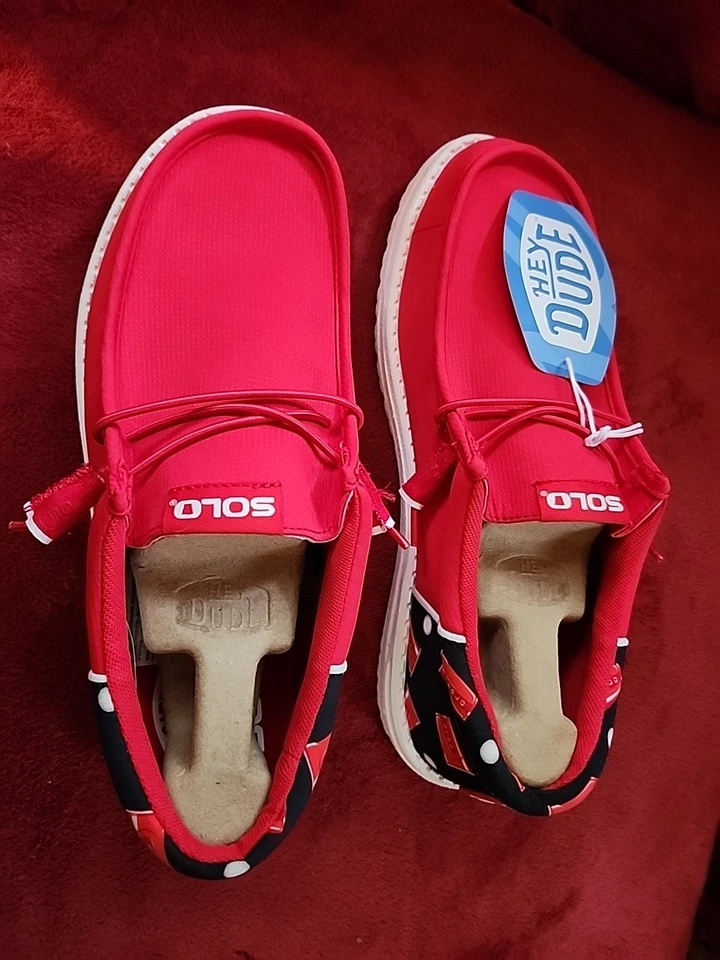 Zapatos Tenis Hey Dude Solo Cup Wally Funk Talla 10 EE. UU. Para Hombres Nuevos con Etiqueta Foto 3 de 4