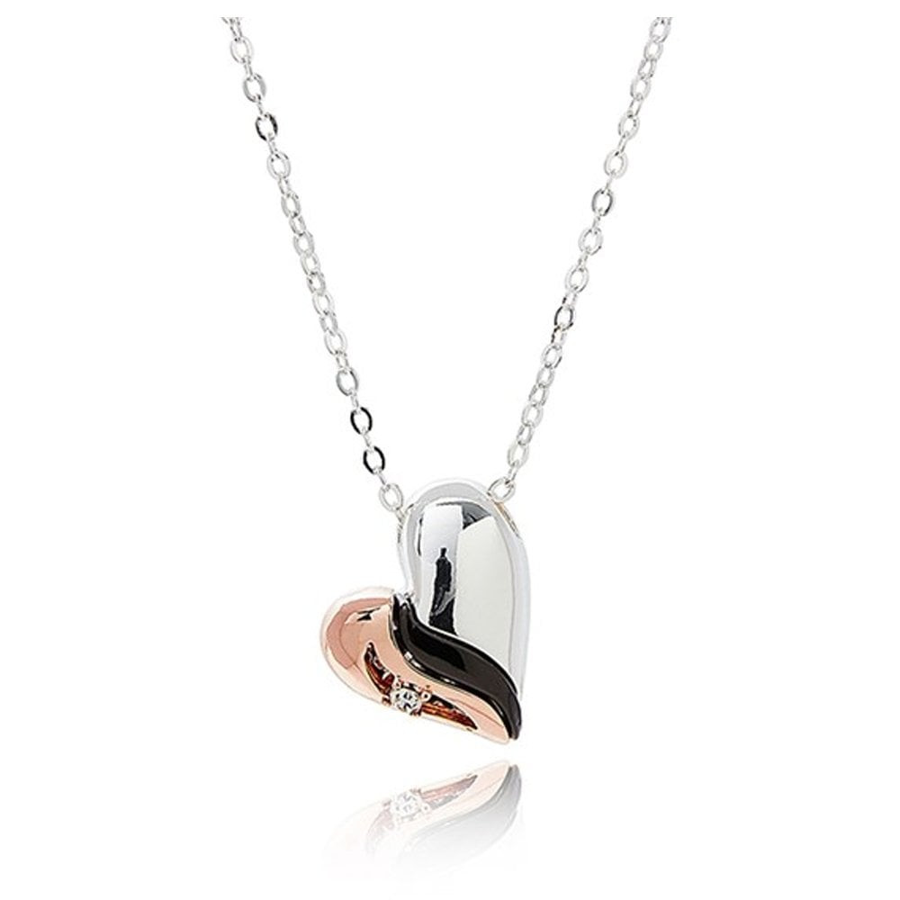 Equilibrium Mixed Metal Glam Heart Necklace l 354283
