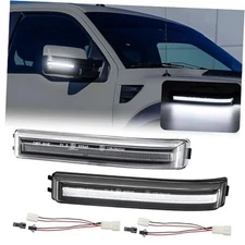 Side View Mirror Turn Signal Lights Clear LED Assembly A,Clear Lens White Light