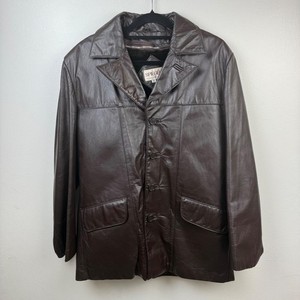 Vintage Spiegel Brown Leather Jacket | Size 42 | Made in Korea | Faux Fur Lined