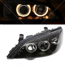 Opel Astra G Angel Eyes Scheinwerfer Set Klarglas Schwarz 97-04 alle Modelle H1