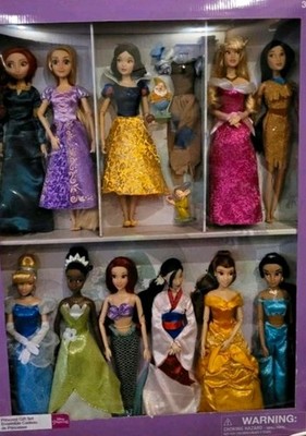 Disney Prinzessinnen Puppen-Set 10 Puppen m. Outfits & Accessoires Arielle