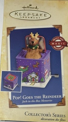 Hallmark 2005 ''POP GOES THE REINDEER'' Jack-in-box Ornament ()