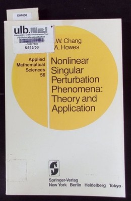 Nonlinear singular perturbation phenomena. Theory and applications. Chang, K. W.