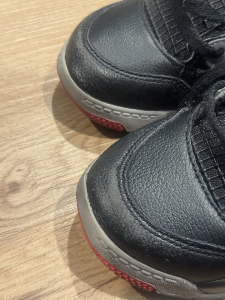 Nike Air Jordan 4 Retro Reimaginado Criado/Negro/Cemento Niño Pequeño Talla 9C Foto 4 de 4