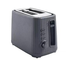 George Home GREY Ribbed 2-Slice Toaster.  BRAND NEW IN BOX FREE DELIVERY