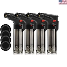 4 Pack Eagle Jet Torch Gun Lighter Adjustable Flame Windproof Butane