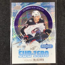 2023-24 UD Ice Hockey HUNTER MCKOWN Sub Zero Rookie Base 87/799 #