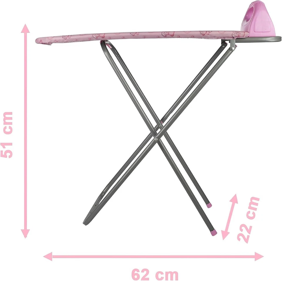 Asse da Stiro Giocattolo con Ferro da Stiro con Luci Asse Pieghevole - Immagine 2 di 4