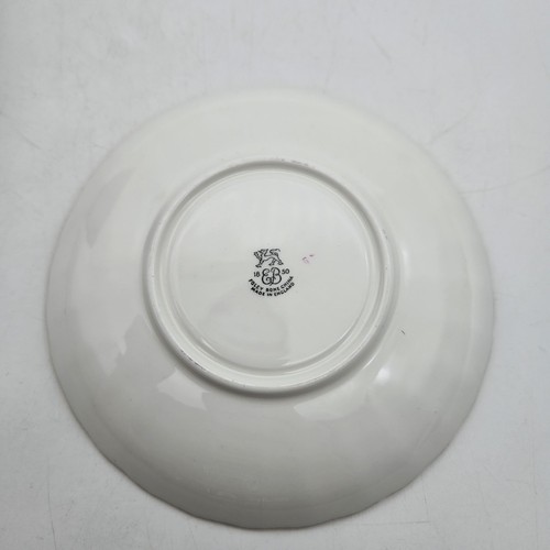 Tasse à thé et soucoupe extérieure vintage EB Foley rose chou bordure or rose RARE - Photo 8/9