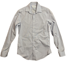Calvin Klein Steel Men  s Dress Shirt Slim Fit Wrinkle Free Mens Medium 15 34/35