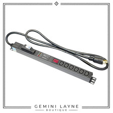 240V 30A 7200W Metered PDU L6 30P 6 C13 Outlets Breaker Surge Rack Mount ASIC 6'