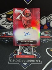 2022 Bowman Sterling Denzer Guzman Red Refractor Auto 5/5 Angels