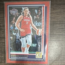 Panini 2025 Donruss WNBA Stefanie Dolson Washington Mystics #30 Red Laser /399