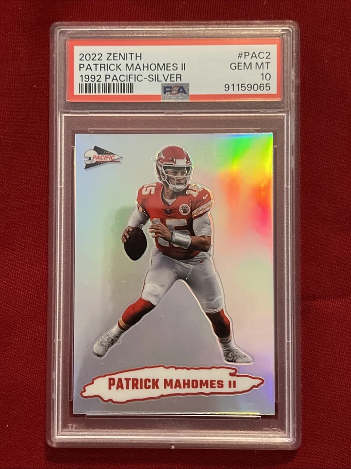 2022 Panini Zenith - 1992 Pacific Patrick Mahomes II #PAC-2 Silver PSA 10 - Image 4 of 4