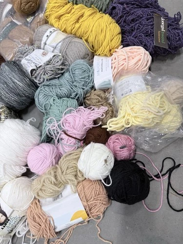 Huge Yarn Lot Assorted Colors/Materials/Size Wool Cotton Polyester FREE SHIPPING image 3