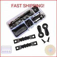 Amerlery 100 Pieces Frame Picture Turn Buttons and 25 Pieces Sawtooth Picture Fr