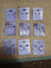 Bulk Lot Of 9 Claire's Jewelry Earrings. MSRP 72 NWT.