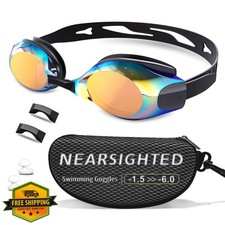 HDYAR Nearsighted Swimming Goggles Polarized Anti-Fog