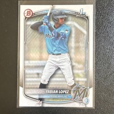 Bowman 2025 Fabian Lopez 1st Bowman Prospects BP-19 Miami Marlins