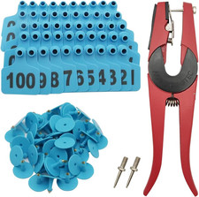 Cattle Ear Tags 001-100 Number Plastic Livestock Animal Tag for Cows Ear Tag App