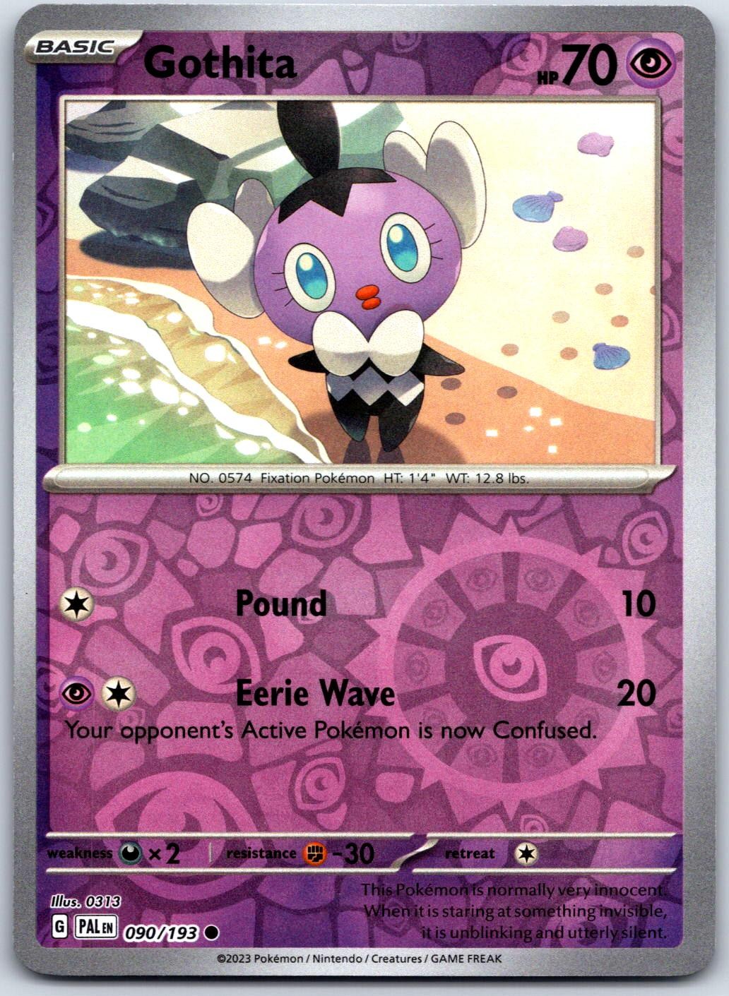 Gothita 090/193 Common Paldea Evolved Pokemon Reverse Holo Near Mint