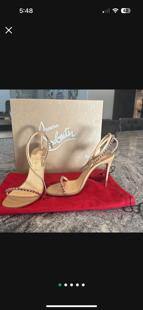 専用ページ♥ Christian Louboutin Heels so Me Nude, Rose Gold Studds, with box