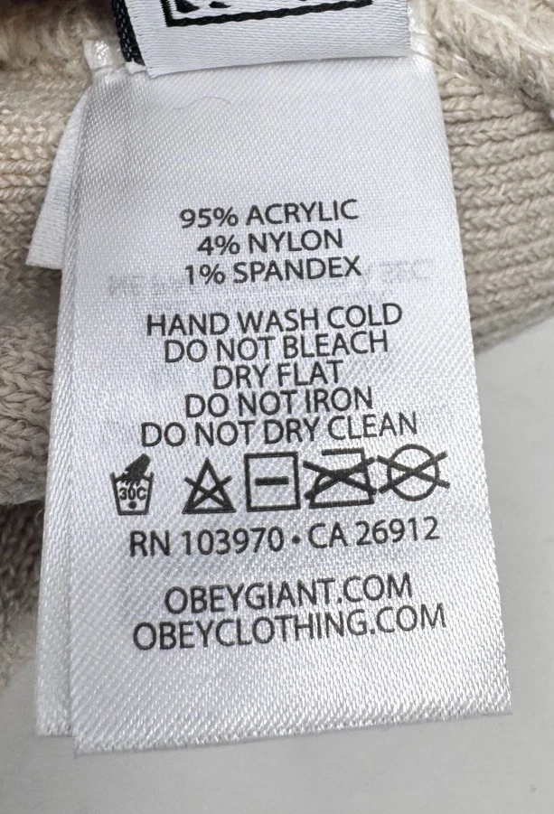Obey 男式 Lowercase Beanie 银色 灰色 / OSFA — 第 4/4 张图片