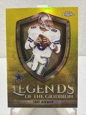 2025 Topps Chrome  Troy Aikman Legends of the Gridiron YELLOW #/275 #LOG-7