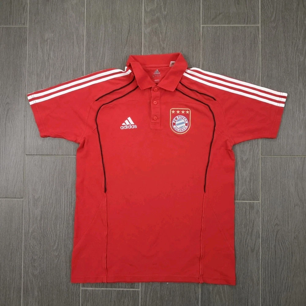 Vintage Retro 2010/11 FC Bayern München Polo Trikot Größe: M Fußball Streatwear