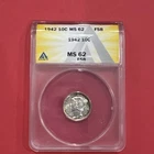 1942 Mercury Dime MS 62 FSB