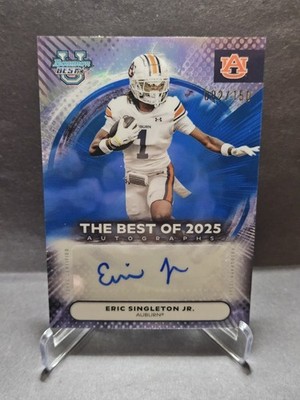 Eric Singleton Jr. 2025 Bowman's Best Auto Blue Refractor /150 RC #BOA-ESI