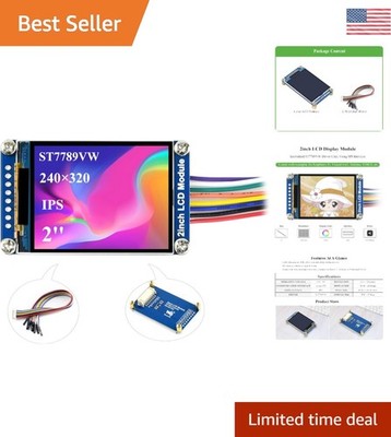 High-Contrast 2-Inch IPS LCD Display - 160° Viewing Angle, Raspberry Pi Ready