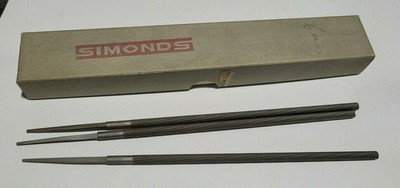 3 Pcs Simonds 6'' x 3/16 Round STR Files 84-185000 UPC 10788 New