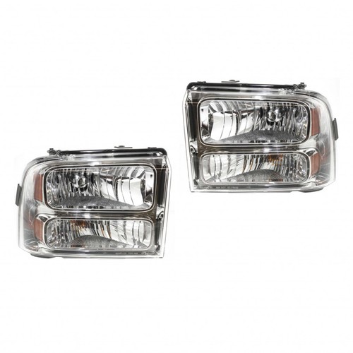 For Ford Excursion 2005 Headlight Assembly Driver and Passenger Side, Pair