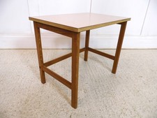 Vintage Formica and Teak sofa side table drinks table plantstand 1960s 1970s