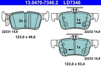 Bremsscheiben-BremsbeläGe-Kit ATE 13.0470-7346.2 Ford 2018449 Ford 2209329