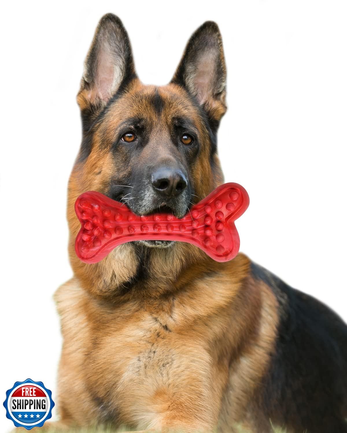 Indestructible Beef Flavored Chew Toys for Aggressive German Shepherd Dogs